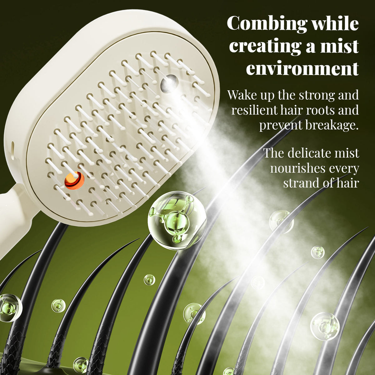 Multifunction Spray Comb With Red Light Therapy