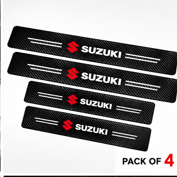 Carbon Fiber Car Door Sill Protector – 4 Pcs
