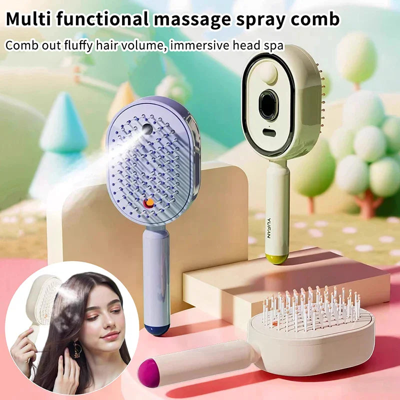 Multifunction Spray Comb With Red Light Therapy